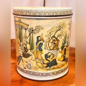 Vintage Benandre Bath Oil Crystals Ben Ricket Tin Used RARE 6" x 5.5"